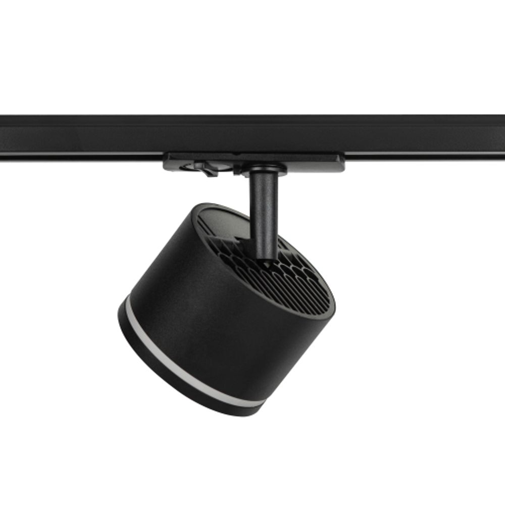 Трековый светильник однофазный ЭРА TR75 - GX53 BK под лампу GX53 c акриловым кольцом, черный. | Однофазные светильники под лампу