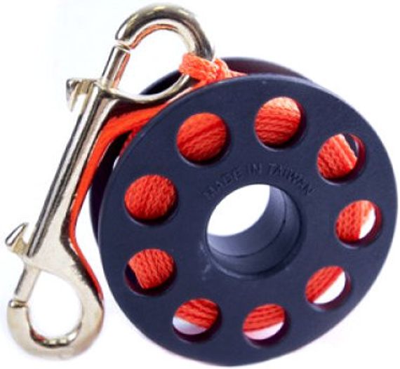 Катушка ProBlue с оранжевым линем и стальным карабином 20 метров