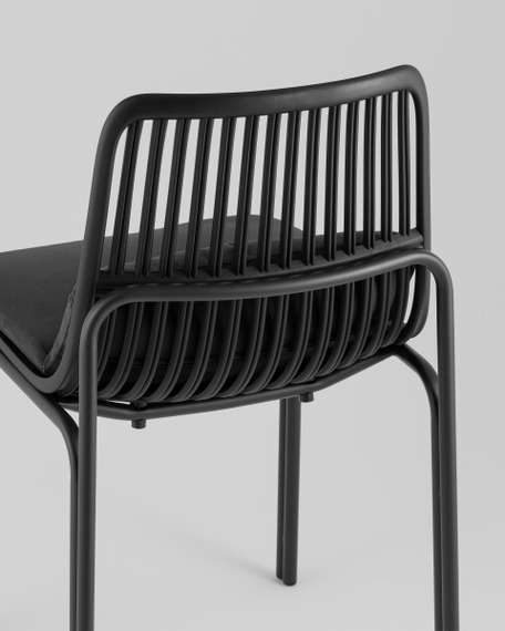 Стул Louran с подушкой чёрный