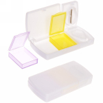 Контейнер для таблеток 2 ячейки 9,5х4,5х1,5см