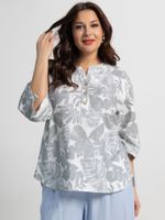 Блуза Блунди (бело-серая) Б15528-4М LT Collection