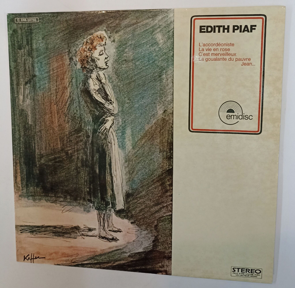 Винтажная виниловая пластинка LP Edith Piaf (Germany 1976)