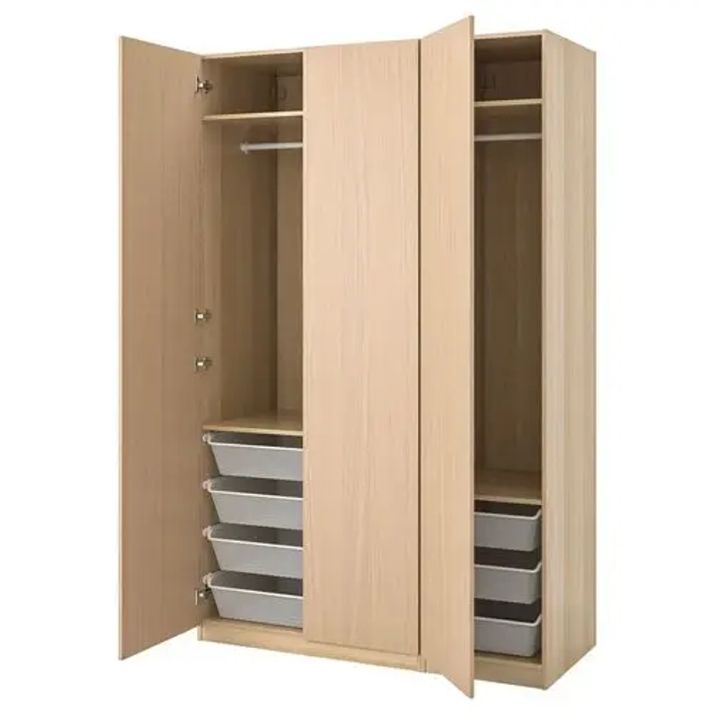 Гардероб - IKEA PAX/FORSAND/ПАКС/ФОРСАНД ИКЕА, 150x60x236 см, под беленый дуб