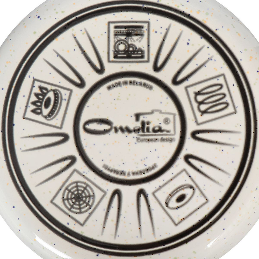 Кастрюля сталь, эмал, 1.5 л, с крыш, Сантэкс, Гранит цветной, 1-2215411, индукц