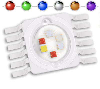Светодиод RGBWAUV (6w, 12pin)