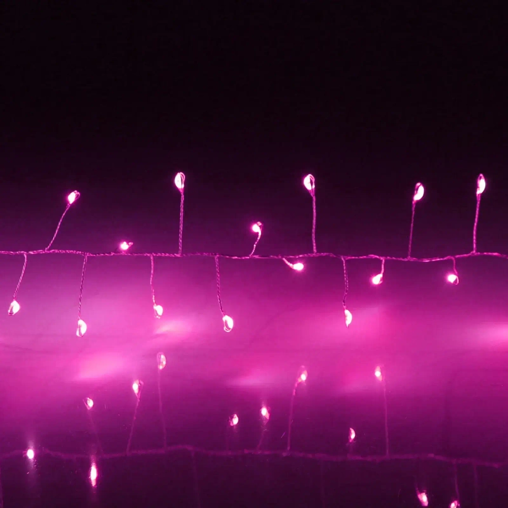 Гирлянда для дома 2,0 м 150 ламп LED «Мишура», IP-40, Розовый