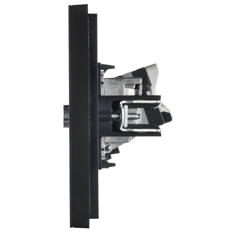 FORTE&PIANO Розетка двойная TV+RJ45 кат.5E FP136M металл черный IEK