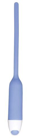Голубой вибратор для уретры Dilator Vibe - 19 см.