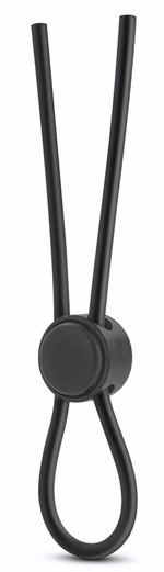 Черное силиконовое лассо на пенис SILICONE LOOP COCK RING (Цвет: черный)