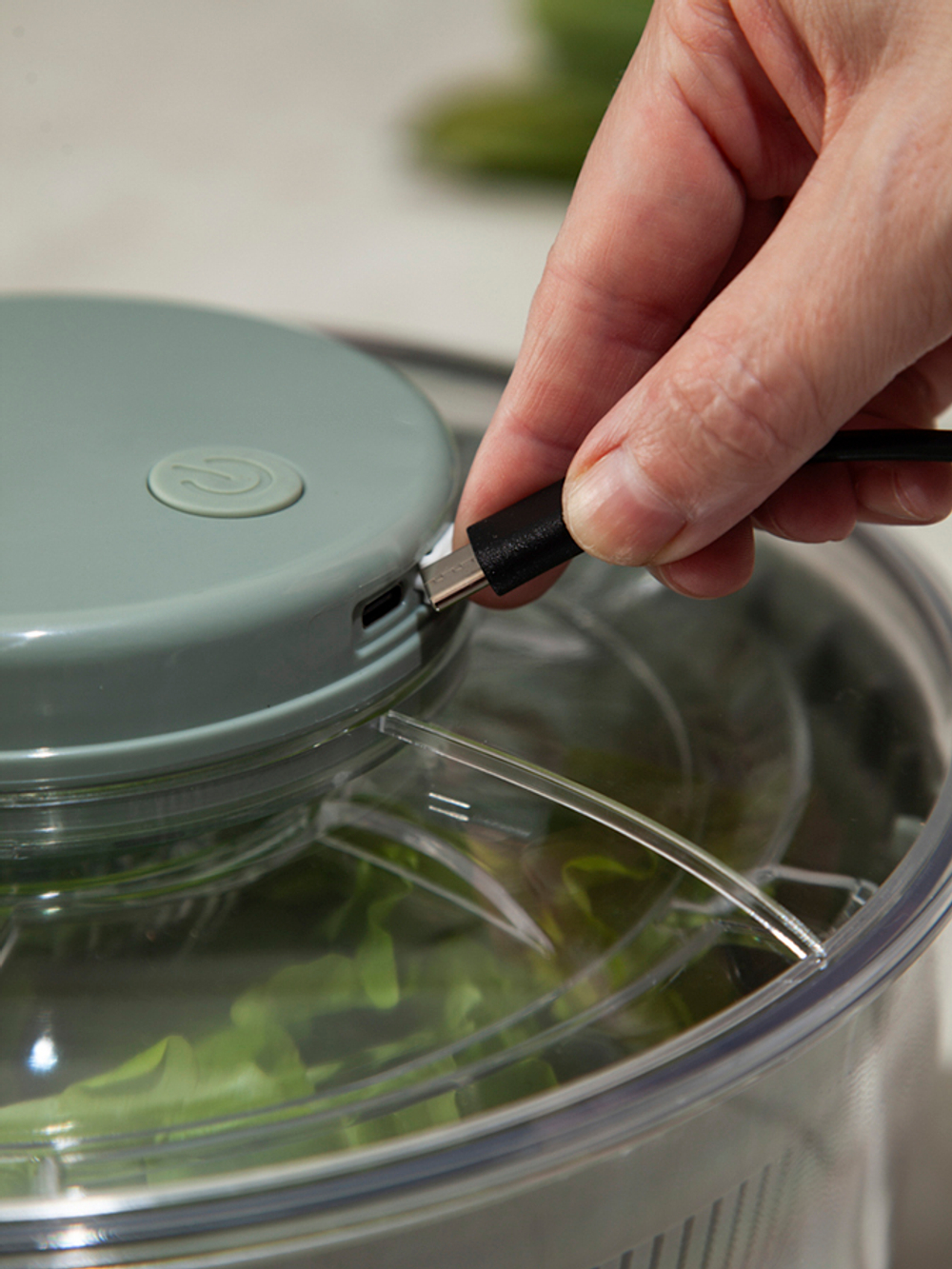 Электросушилка для салата press&dry, 3,5 л, шалфей