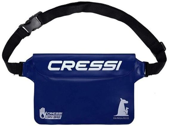 Сумка поясная Cressi герметичная Kangaroo Dry Pouch синяя