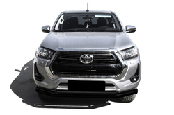 Защита переднего бампера Toyota Hilux (2020-2023) d76+d57 черная