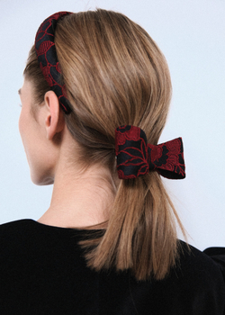 Бант-бабочка из черного жаккарда