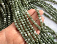 Нить бусин из тонированного кварца 6мм, гладкие