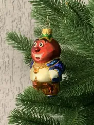 Елочное украшение Синьор Помидор, стекло, Витус (А431)