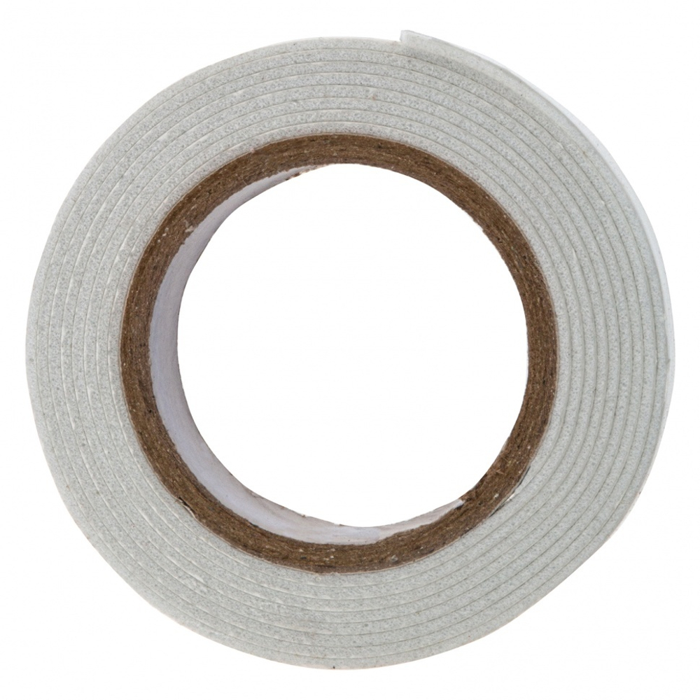 Лента клейкая на вспененной основе, двусторонняя, белая, 19 мм х 1.5 м Matrix