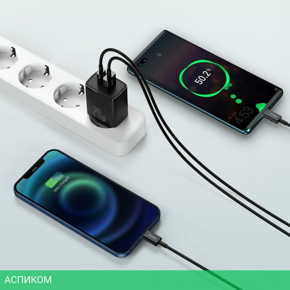 Сетевое зарядное устройство Baseus Compact 20W Black (CCXJ-B01)