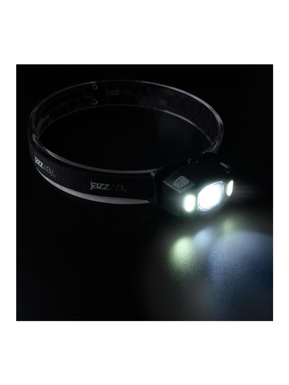 Фонарь аккумуляторный налобный AccuH3-L5W-bk LED 5Вт + 2хRED SMD IP54 5 режимов: 100проц. 180лм 3.5ч/50проц. 110лм 5.5ч/30проц. 65лм 15ч/красн. 28ч/мигающ. красн. 12ч аккум. управл. жестами черн. JazzWay 5036703