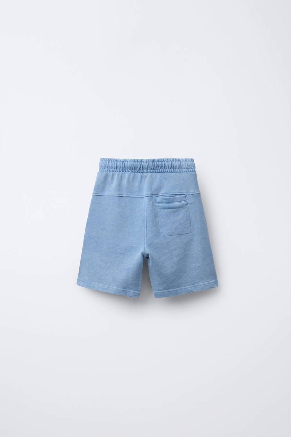 ZARA КРАШЕНЫЕ ШОРТЫ, ЛИНЯЛЫЙ СИНИЙ