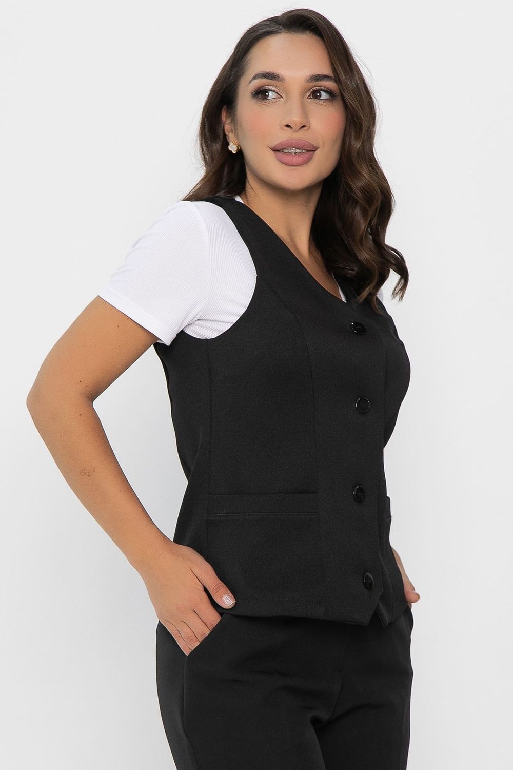 Жилет Мэнсфилд (черный) Б14085-13М LT Collection