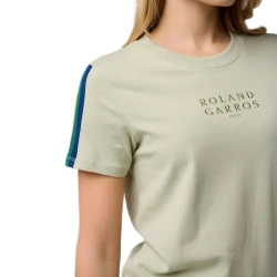 Женская теннисная футболка Roland Garros Color Lines - green
