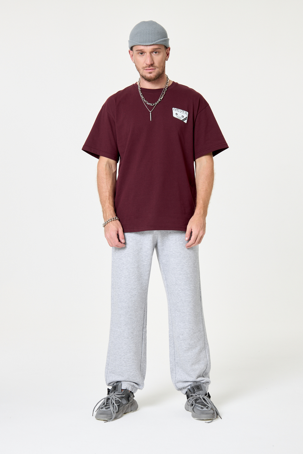 Джоггеры Q2ZA People oversize (серый)