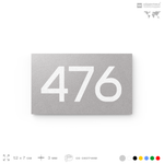 Номер на дверь 476, табличка на дверь для офиса, квартиры, кабинета, аудитории, склада, серая 120х70 мм, Айдентика Технолоджи