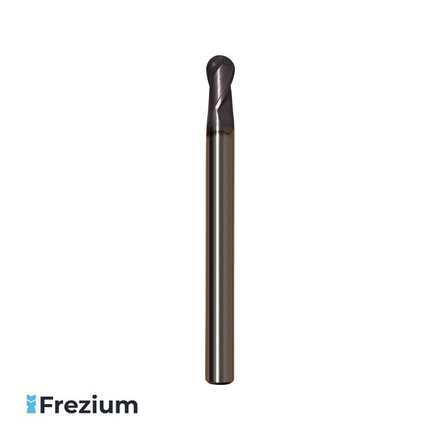 Сферическая фреза твердосплавная по металлу "Mitsubishi" (8x8x14x100 R4 Z2; MS2MBR0400)