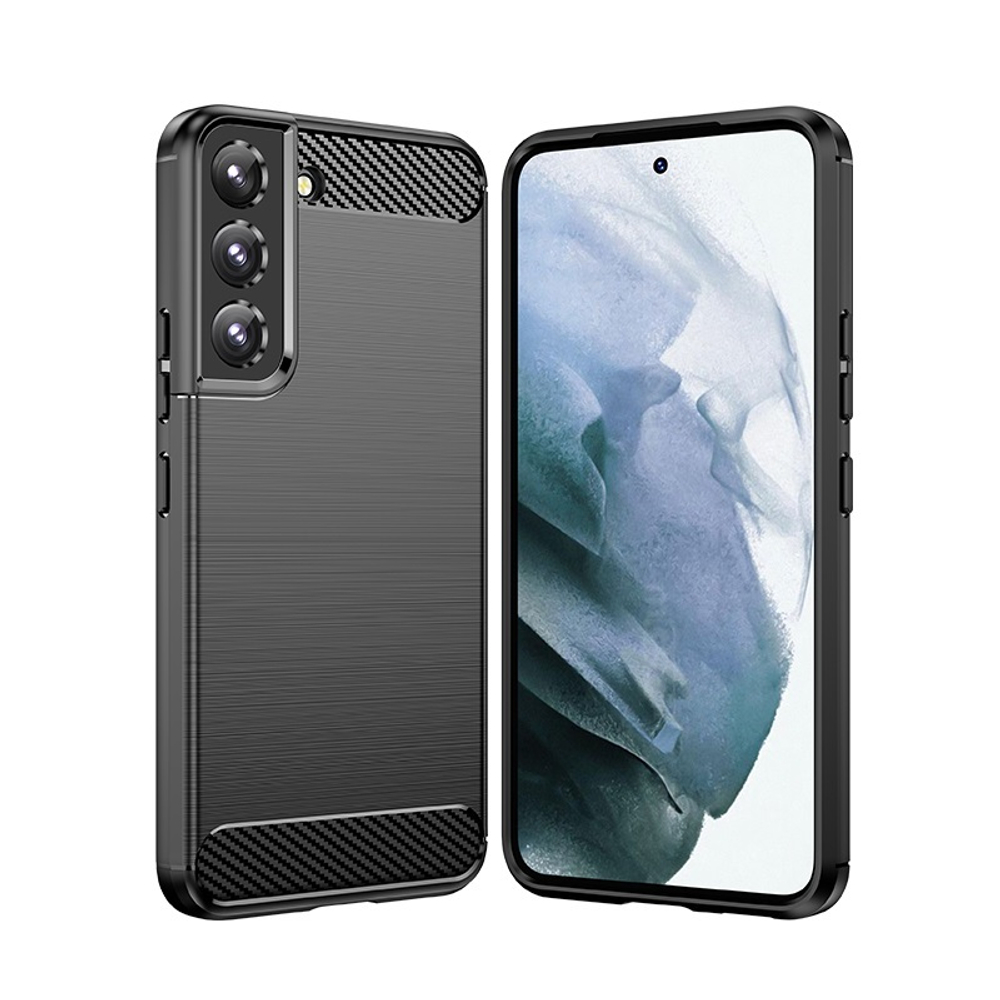 Мягкий защитный чехол для смартфона Samsung Galaxy S22+ Плюс, серия Carbon от Caseport