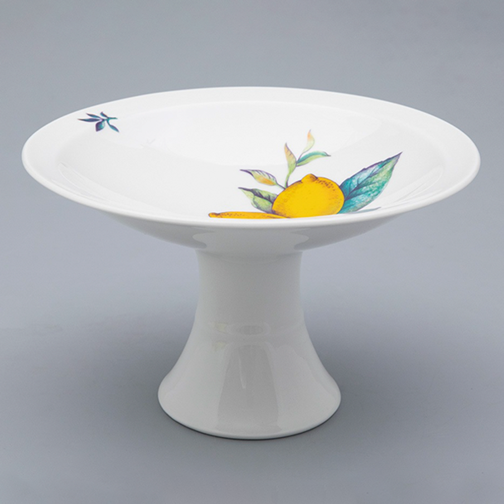 Ваза для фруктов ф. Молодежная малая рис. Лимоны арт. 80.44532.00.1