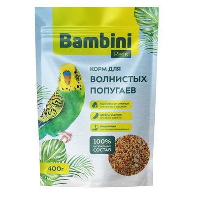 Корм Bambini Pets для волнистых попугайчиков, 400 г