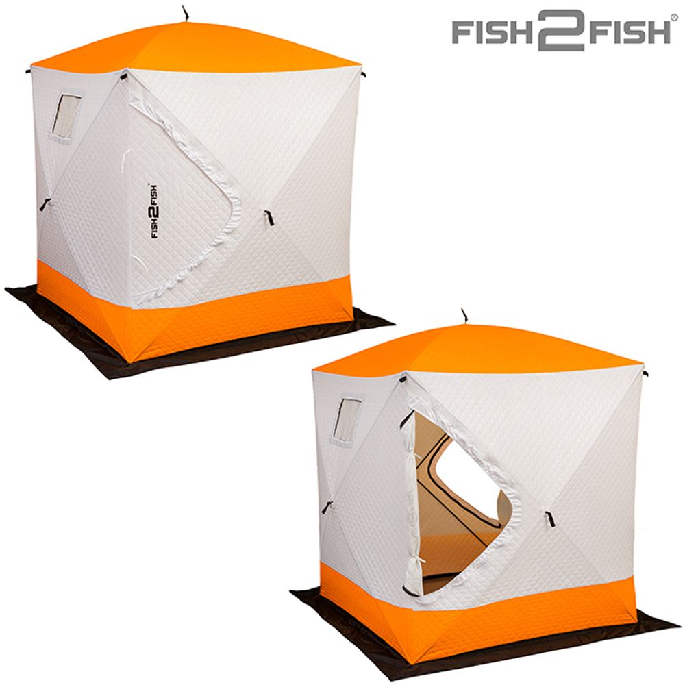 Палатка зимняя Fish 2 Fish Куб 2,0х2,0х2,25 м с юбкой в чехле утепленная