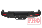 Бампер силовой задний TANK 300 с квадратом под фаркоп и фонарями РИФ