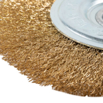 Щетка дисковая 150 мм/22мм для УШМ, проволока витая латунированная Yoko