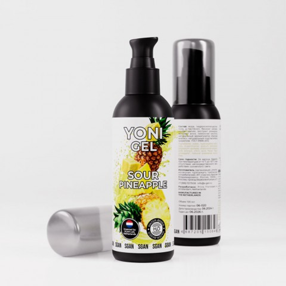 Лубрикант для орального секса SGAN Sensual со вкусом кислого ананаса, 100 мл