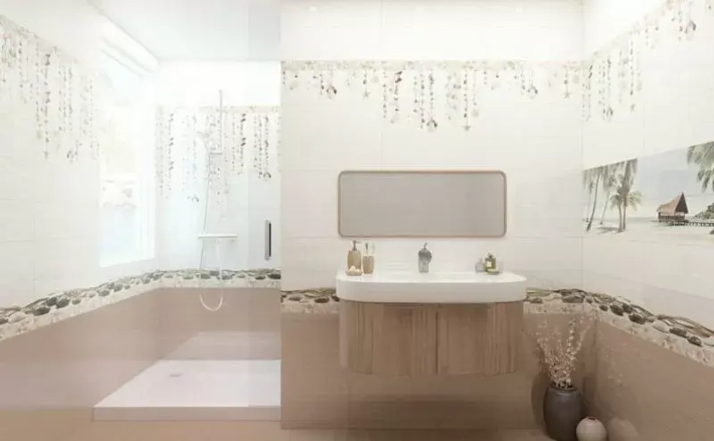 Панно Alma Ceramica PWA11ALD1 Ailand 40x60 микс глянцевое морские мотивы