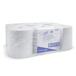 Полотенца бумажные рулонные KIMBERLY-CLARK Scott, КОМПЛЕКТ 6 шт., 304 м, белые, артикул 6667