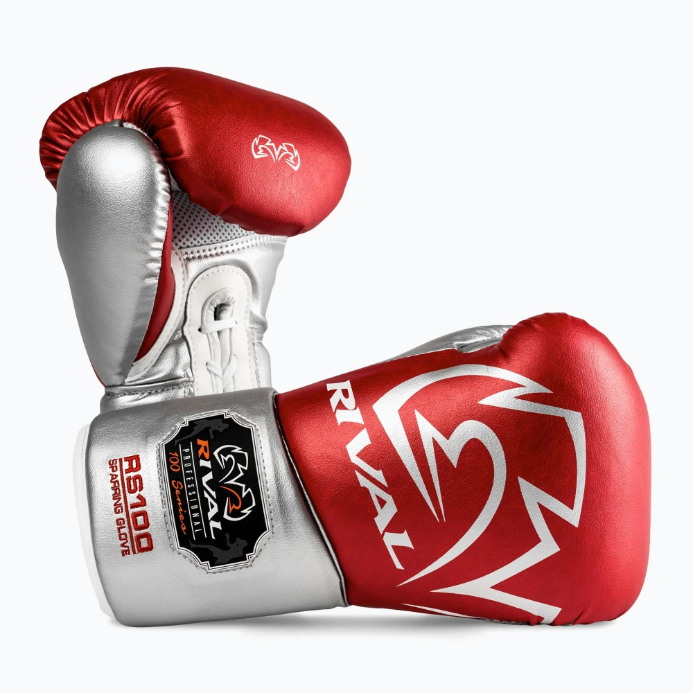 Боксёрские перчатки Rival RS100 Professional red/silver