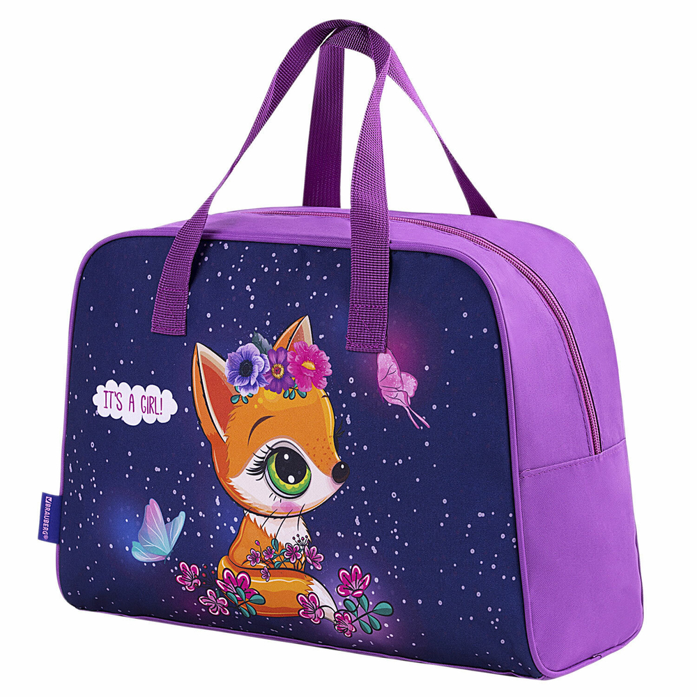 Сумка для занятий BRAUBERG с ручками 35x25x15 см "Little fox"