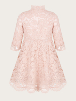 Персиковое кружевное платье "Гортензия"