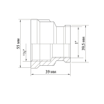 Муфта переходная 1 1/2'' - 1'' вн/вн VRT® никель