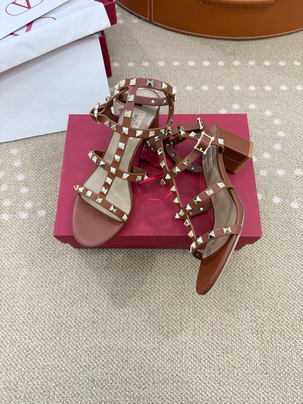 Valentino Rockstud Sandal 6 cm