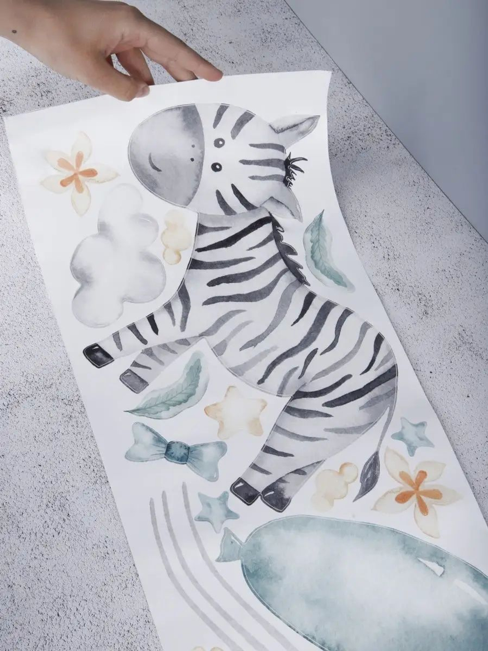 Интерьерные виниловые наклейки большие воздушные шары на стены в детскую, дома, облака, пейзаж