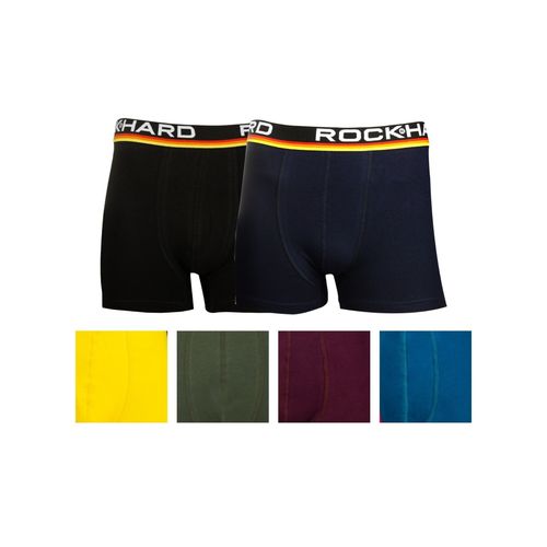 Мужские трусы боксеры набор 6 в 1 (желтый, темно-синий, черный, бордовый, синий, хаки) Rockhard RH67061