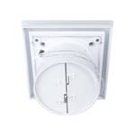 Энергосберегающий бесшумный вентилятор ММ-Р 06 UE стекло овал 100 м³/час 5,5 Вт с обратным клапаном белый глянец