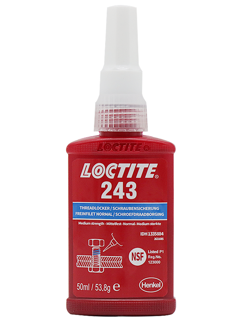Loctite 243, фиксатор резьбы средней прочности