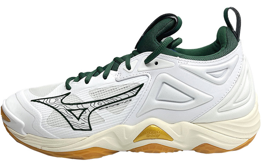 Wave Momentum Mizuno 3 "White Green Gold"