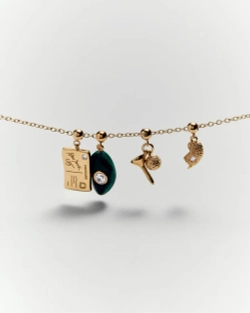 Подвеска-шарм Ny Postcard серебро 925 пробы покрытое золотом