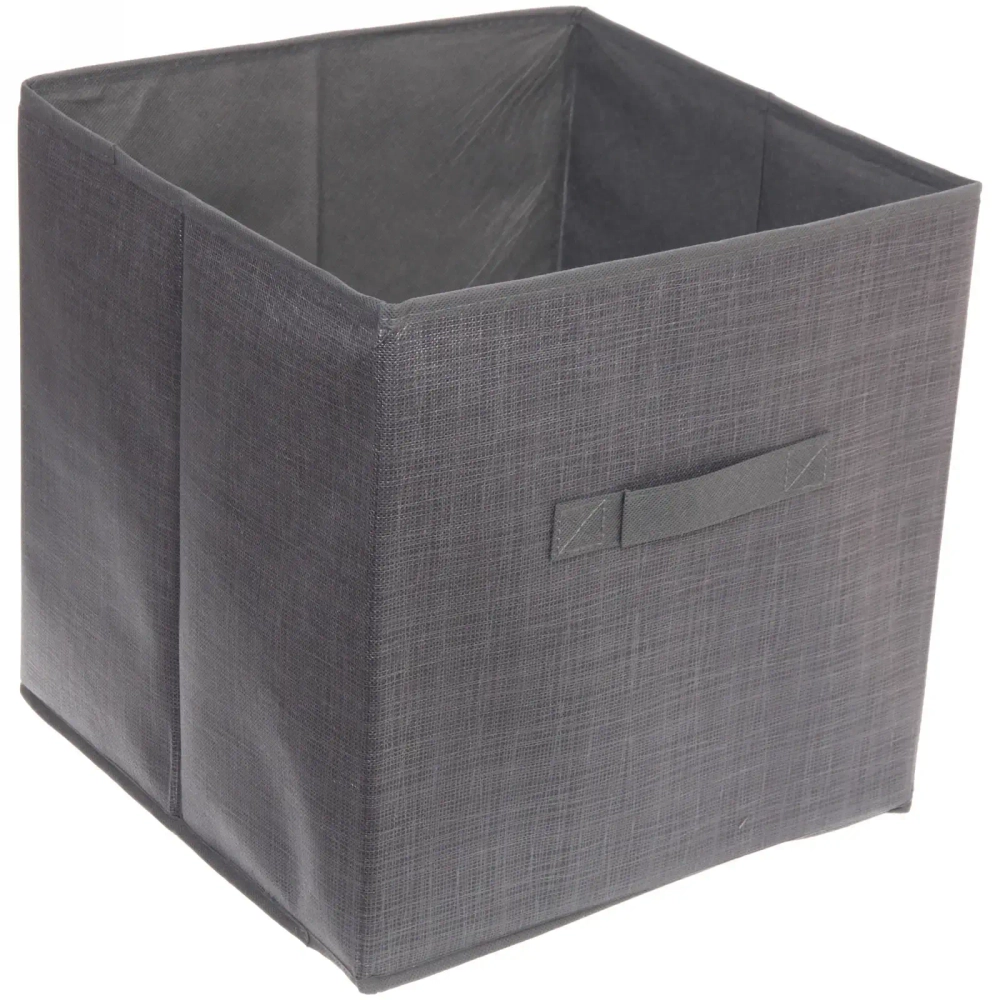 Короб - органайзер складной для хранения вещей «ФЛЭТ», цвет тёмно - серый, 31*31*31см