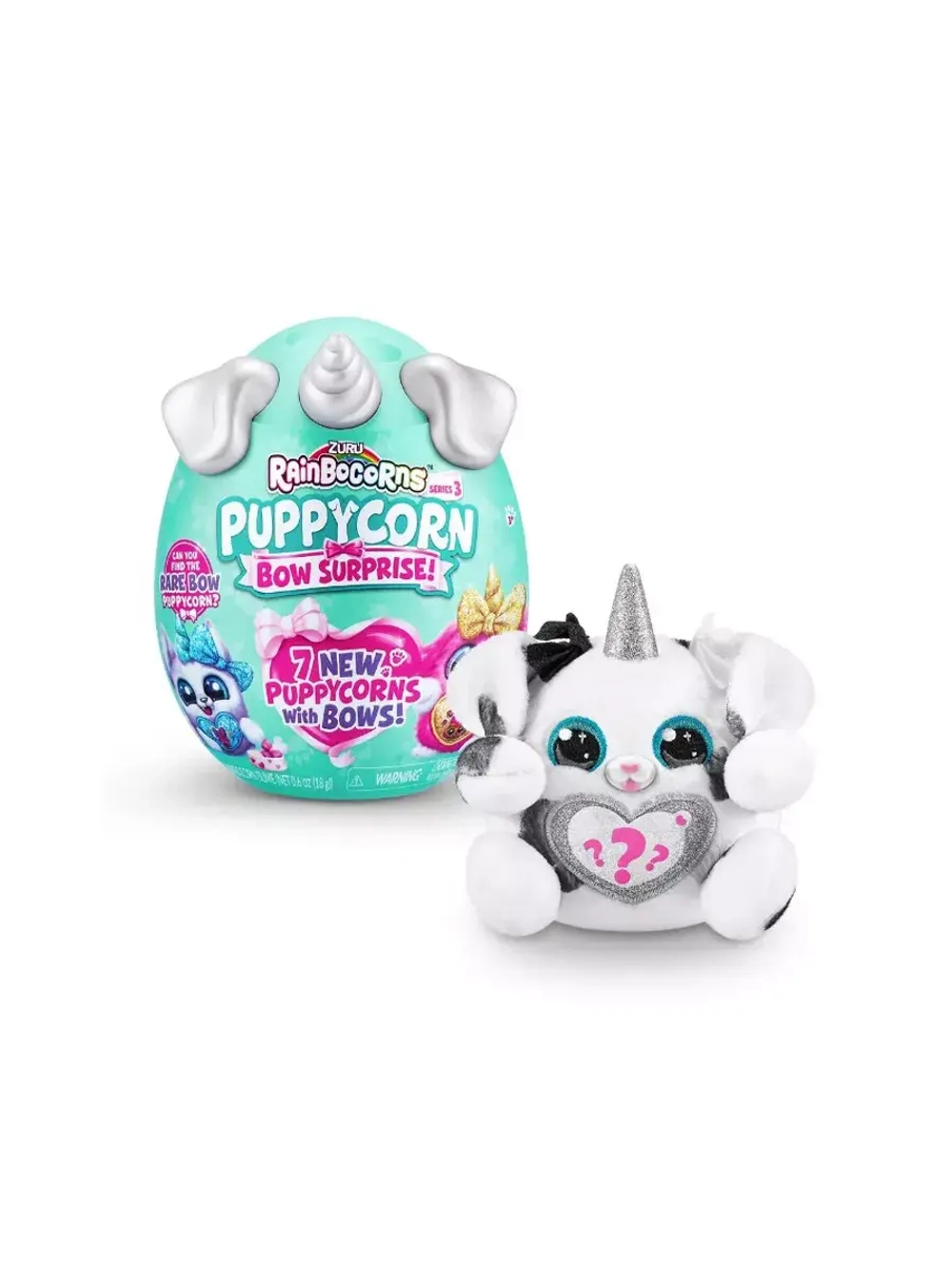 Мягкая игрушка сюрприз яйцо Rainbocorns Puppycorn Bow